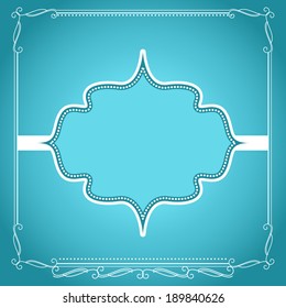 Vector vintage frame design for invitation, greeting or announcement