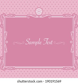 Vector vintage frame design for invitation, greeting or announcement