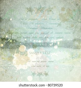 vector vintage frame with flowers