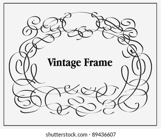 Vector Vintage frame isolated on background