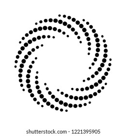 Vector vintage frame on a white background. Vortex of circle for text in middle of funnel. Circular frame for design. 