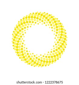 Vector vintage frame on a white background. Gold vortex of circle for text in middle of funnel. Circular frame for design. 