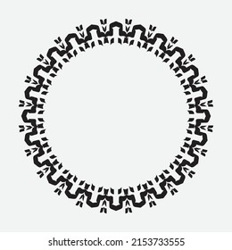Vector vintage frame on a white background