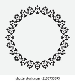 Vector vintage frame on a white background
