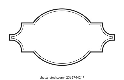 Vector vintage frame on white background.
