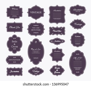 Vector Vintage Frame Set