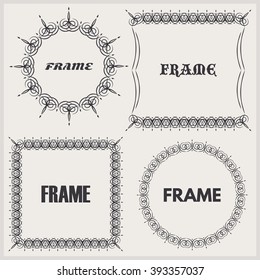 Vector Vintage Frame Set
