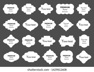 Vector Vintage Frame Set. Vector illustration.
