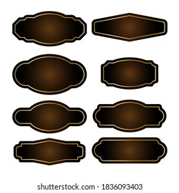 Vector of vintage frame set on pattern retro background