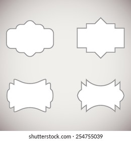 Vector Vintage Frame Set . Retro Calligraphic Design Elements .