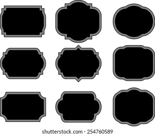 Vector Vintage Frame Set . Retro Calligraphic Design Elements .