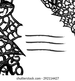 Vector vintage frame. Tracery illustration and card for your text.