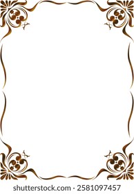 vector vintage frames for decoration and design, golden gradient