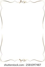 vector vintage frames for decoration and design, golden gradient