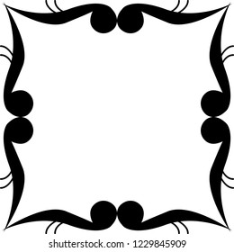 Vector vintage frames on a white background
