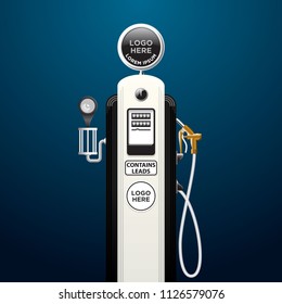 Vector vintage fuel dispenser.