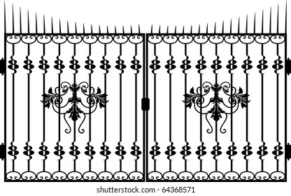 Vector Vintage Gates Stock Vector (Royalty Free) 64368571