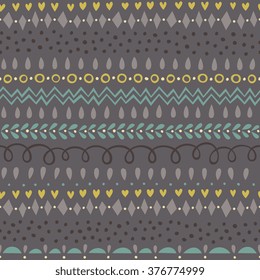 Vector vintage geometric seamless pattern.
