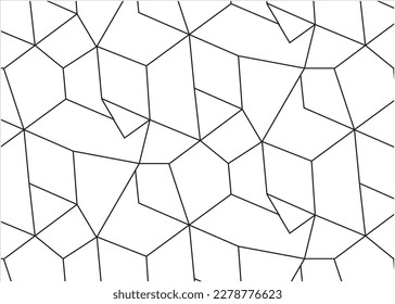 Vector vintage geometrical pattern, Abstract black and white background, Seamless geometric pattern,monochrome illustration ornamental design.