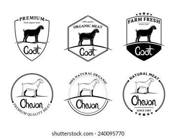 Vector Vintage Goat Labels