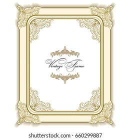 Vector vintage gold frame