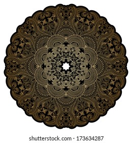 Vector vintage gold pattern for print, embroidery.