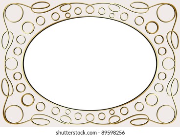 Vector vintage golden frame