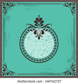 Vector Vintage Greating Card With Frame For Your Text