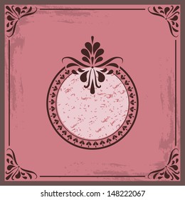 Vector Vintage Greating Card With Frame For Your Text