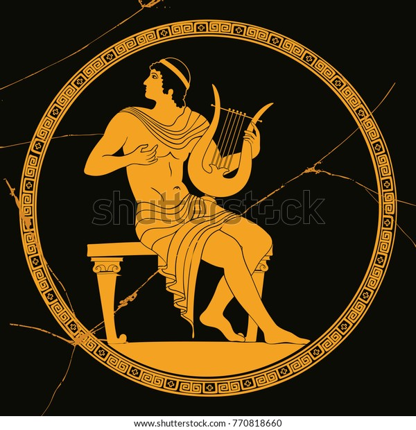 Vector Vintage Greek National Drawing Man Stock Vector (Royalty Free ...