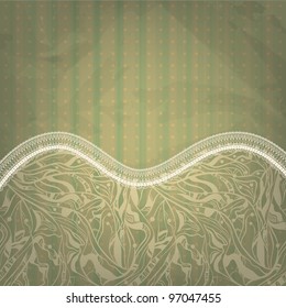 vector vintage greeting card with place for your text, old paper texture