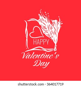 Vector vintage greeting card, Valentine's day EPS10