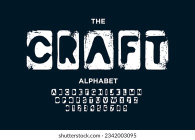 vector of vintage grunge alphabet and numbers. vintage typography desig. street art letter