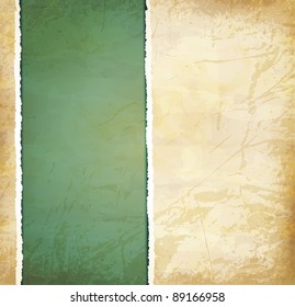 Fondo vectorial de grunge con papel viejo roto
