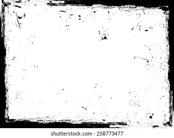 Vector Vintage Grunge Schwarz-Weiß-Distanzrahmen für Ihr Design .