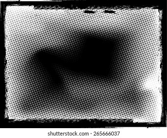 Vector Vintage Grunge Brush Stroke Dirty Overlay Distress Border Frame. Rectangle