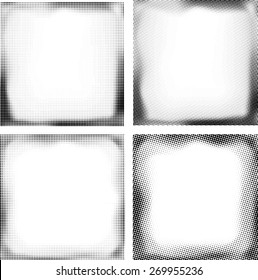 Vector Vintage Grunge Brush Stroke Dirty Overlay Distress Border Frame. Square in Grungy Style for your Design .