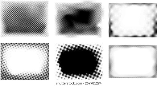 Vector Vintage Grunge Brush Stroke Dirty Overlay Distress Border Frame. Square in Grungy Style for your Design 