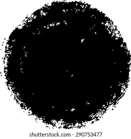 Vector Vintage Grunge Brush Stroke Dirty Overlay Distress Border Frame. Circle Round Stamp in Grungy Style for your Design.