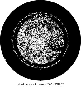 Vector Vintage Grunge Brush Stroke Dirty Overlay Distress Border Frame. Circle Round Stamp