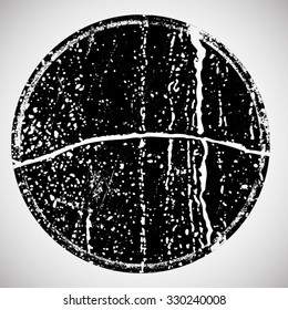 Vector Vintage Grunge Brush Stroke Dirty Overlay Distress Border Frame. Circle Round Stamp in Grungy Style for your Design. 