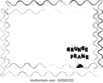 Vector Vintage Grunge Distress Border Frame for your Design . 