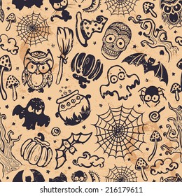 Vector vintage Halloween seamless for your business