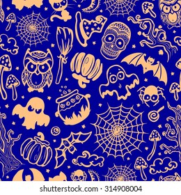 Vector vintage Halloween seamless for your business