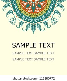 vector vintage hand drawn floral pattern card