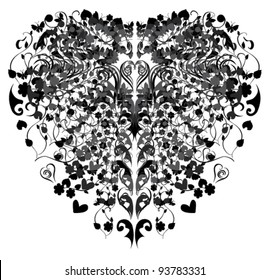 vector vintage heart