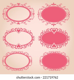 Vector Vintage Heart Frame.