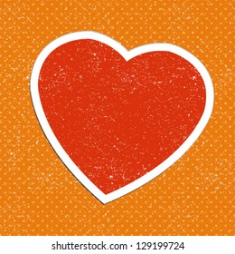 vector vintage heart sticker