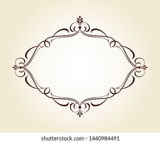 Vector  vintage horizontal frame with place for text.