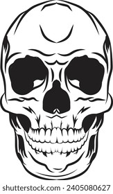 vector vintage human skull concept